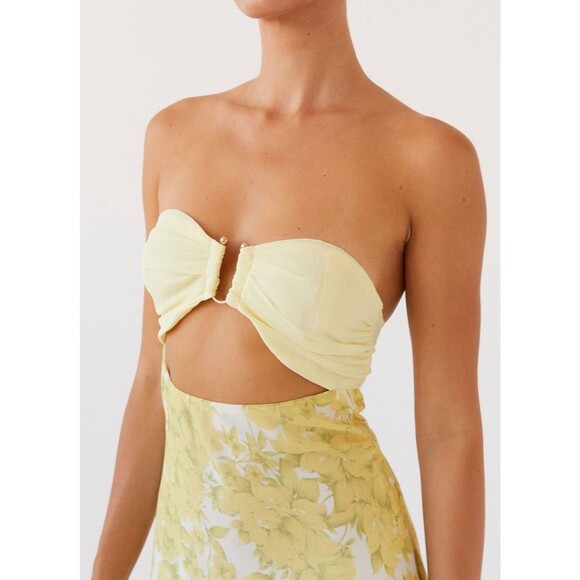 Peppermayo Exclusive Tropicana Maxi Dress Daffodil Yellow Size 8 NWOT - Picture 8 of 11